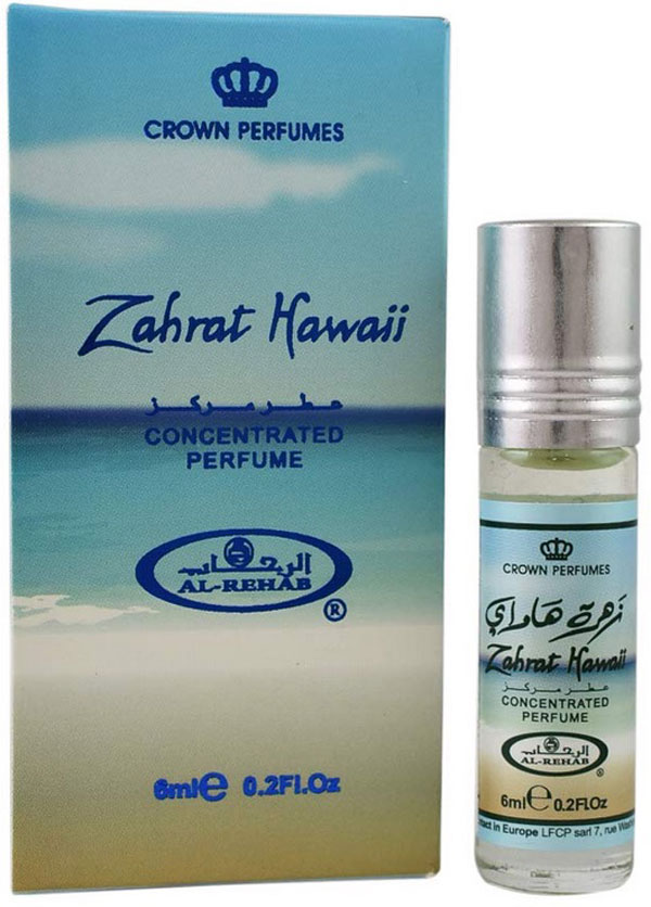 Zahrat Hawaii Roll-on Perfume Oil 6ml by Crown Perfumes